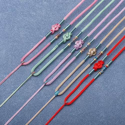 如意结男女款红黑蜜蜡水晶挂件绳