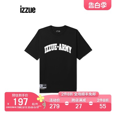 izzue宽松短袖T恤时尚活力