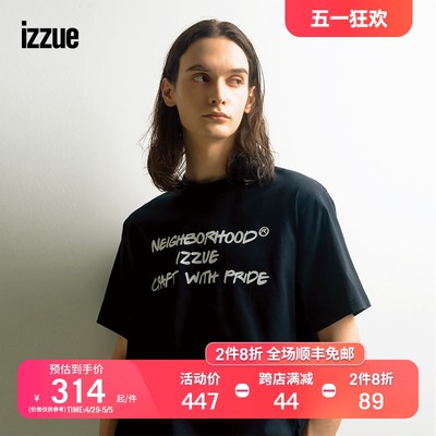 izzue短袖T恤简约美式潮男