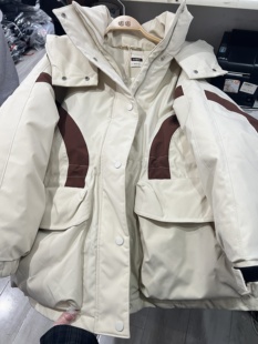 青少年羽绒服2025新品超大女童男童极寒超厚实中长米色亲子羽绒服