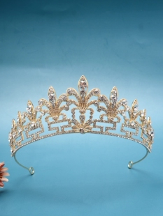 欧美复古宫廷风奢华大气结婚皇冠头饰法式新娘王公主高级感镶钻闪