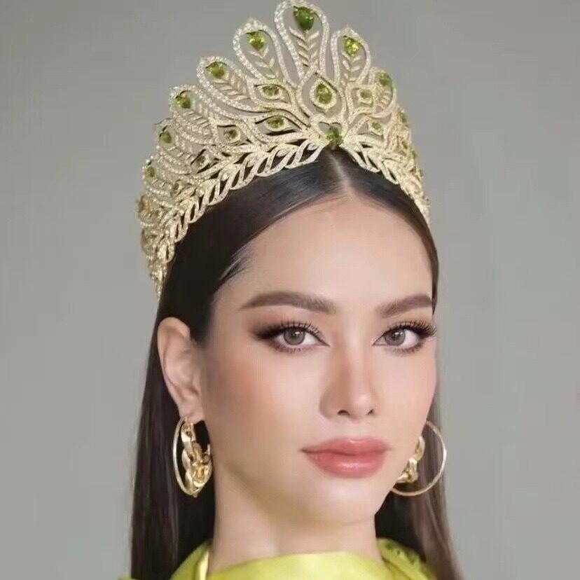泰国选美皇冠欧美王冠巴洛克超大头冠颁奖女王桂冠新娘结婚头饰