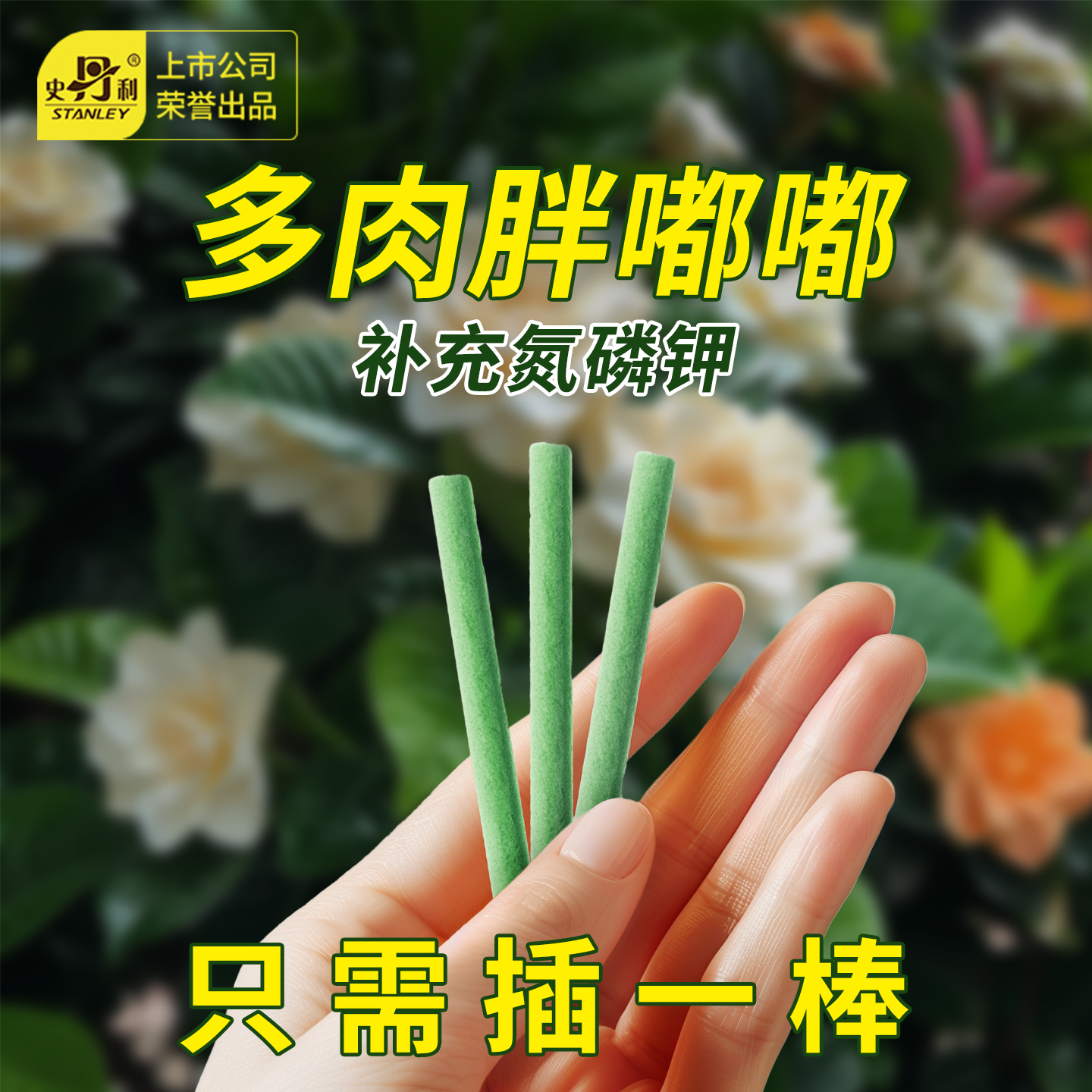 史丹利植物营养缓释棒黄叶变绿叶