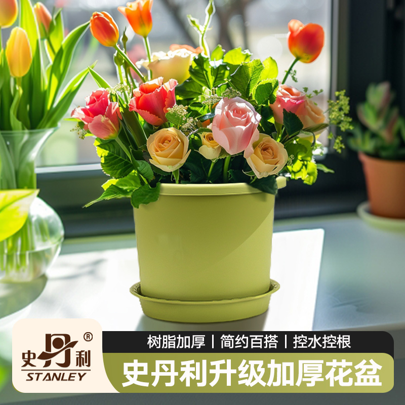 史丹利树脂花盆简约大方