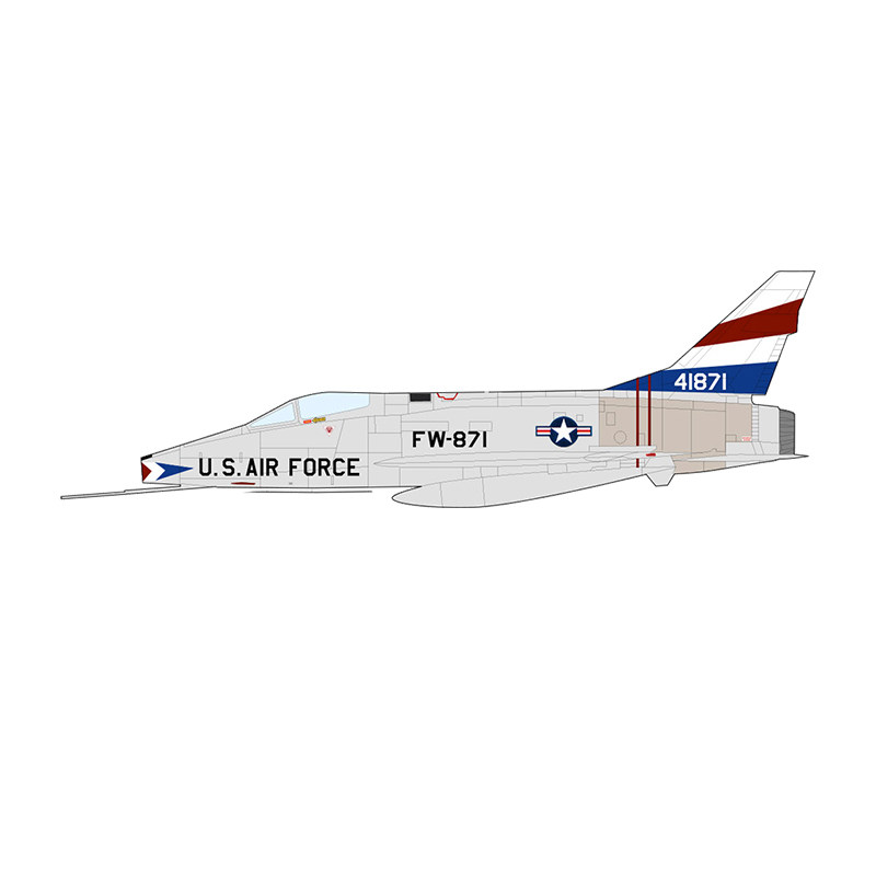 HobbyMaster F-100美国空军战斗机模型仿真合金成品航模摆件