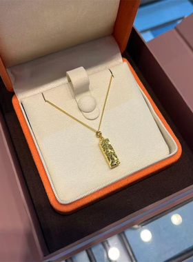 金包银碎碎冰小方吊坠不掉色