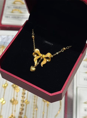金包银在逃公主蝴蝶结项链