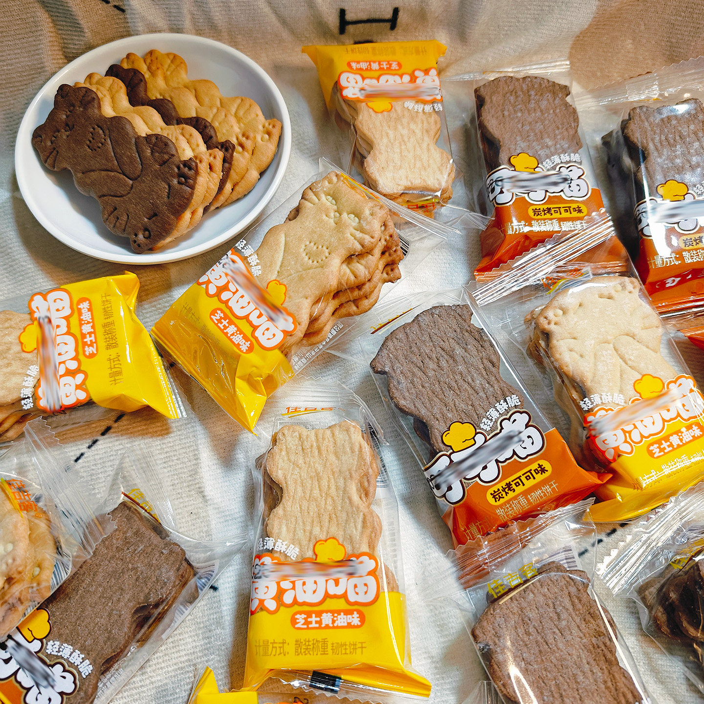 佳吉客黄油喵可可喵芝士黄油味炭烤可可味散装饼干小吃解馋解饿