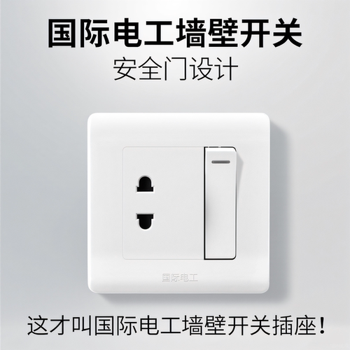 国际电工86型家用双联两孔开关