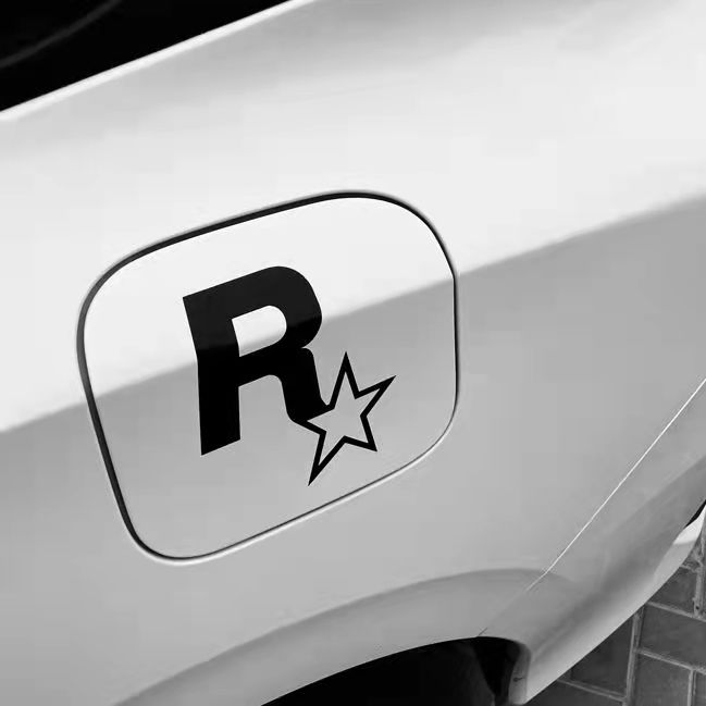 R星车贴个性油箱盖贴纸五角星车贴划痕遮挡个性装饰车贴汽车