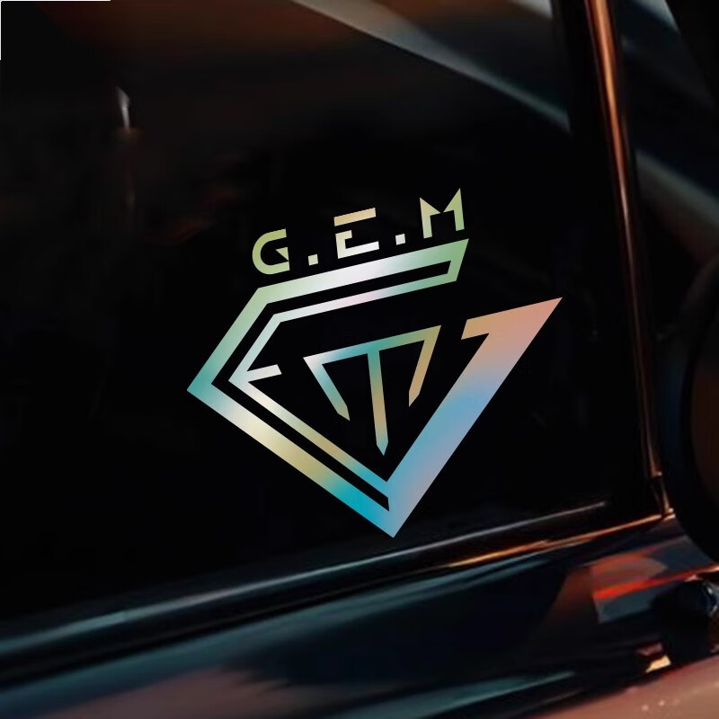 邓紫棋棋士徽章logo车贴GEM应援周边防水汽车电动车贴纸车身装饰