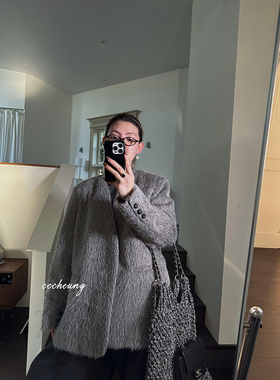 CCCHEUNG 12.09晚8 软糯细腻ROW感廓形新款气质百搭毛呢西装外套