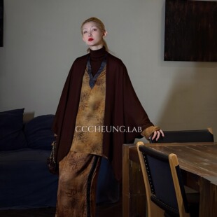 【喜一兮】竹枝词 香云纱新中式衬衫+半身裙套装两件套5DC-V8163