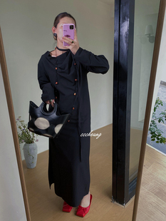 连衣裙小黑裙 低调轻奢极简主义row风荡领长款 CCCHEUNG 2.20晚8