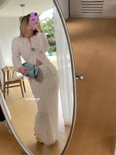 上衣半裙套装 CCCHEUNG 流苏羽毛感V领修身 轻奢富贵法式 2.20晚8