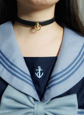 朔金革牛皮choker项圈