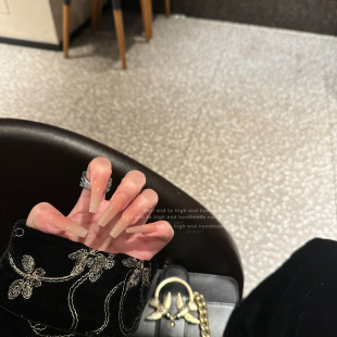 Meil 甘露寺嬛嬛甲31直梯裸色渐变纯手工定制美甲穿戴甲 Nail