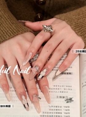 Meil Nail 宝Ge丽蛇纹 轻奢高级感蛇美甲鳄鱼纹中长款手工穿戴甲