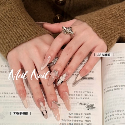 轻奢高级感鳄鱼纹蛇美甲穿戴甲