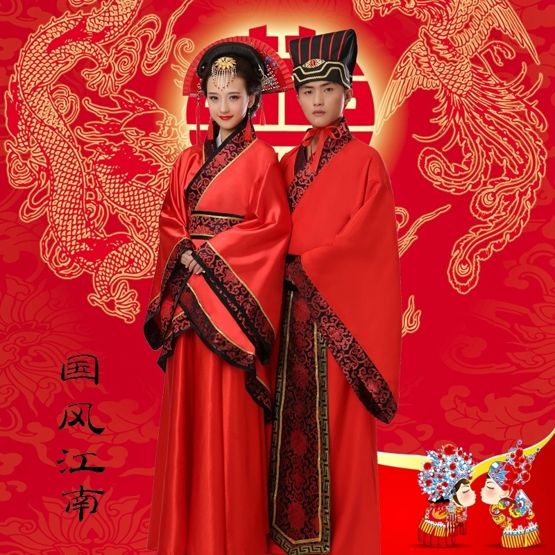 新款古装汉服七夕牛郎织女唐装男古代婚服情侣装大臣汉服仙女服夏