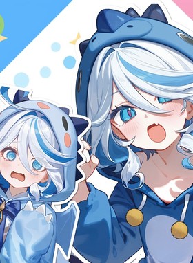 原神芙宁娜周边游戏二次元汽车卡通汽车摩托油箱玻璃窗贴防水C328