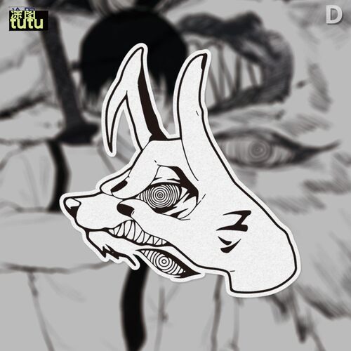 tutu电锯人早川秋轮回眼动漫卡通汽车摩托油箱盖装饰贴纸C209