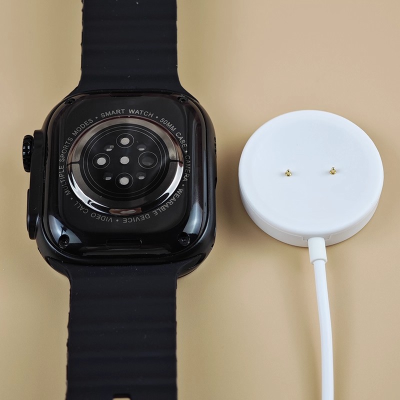 华强北手表充电器磁吸两针s9充电线底座通用原装无线智能手表s10ultra快充插卡版蜂窝板两针无线充