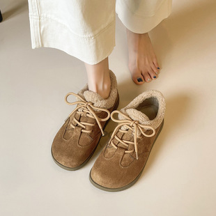 886 厚底雪地靴女冬季 5加绒毛毛鞋 女保暖棉鞋 复古勃肯鞋 威威女郎