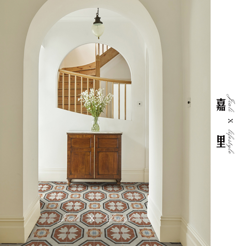 摩洛哥复古花砖美式花园玄关店铺拼花地砖背景墙阳台卫生间瓷砖