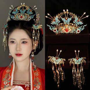 古风发饰一整套汉服王熙凤同款头饰汉服秀禾服新婚头饰配饰