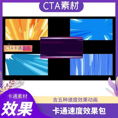 CTA素材速度动画包含5种不同速度动画右键选择播放即可推荐