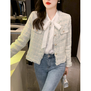 小香风外套女春秋2025新款法式时尚高级感小个子气质短款西装上衣