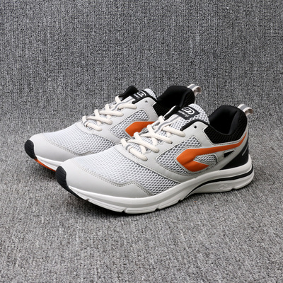 岩乐网纱透气减震大系带跑步鞋