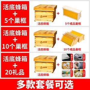 蜂大哥活底蜂箱全套七框十框中蜂标准煮蜡杉木蜜蜂专用养蜂箱