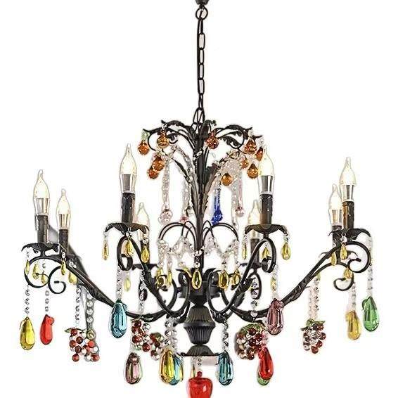 中古纪创意个性樱璃桃法极简式风玻吊灯复古客297厅卧室餐厅灯世,家装灯饰光源,智能吊灯,淘宝优惠券,粉丝福利购,淘宝优惠卷