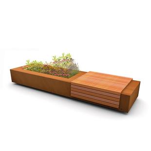 户区外花箱组合座凳花箱休闲椅景商场广场商业街花箱长椅