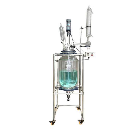 厂家层供STH-100L应上海双玻璃应釜50应L/100L机械密封反蒸馏萃取