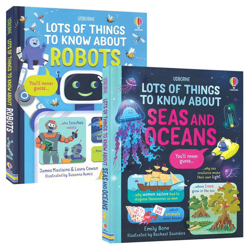 Usborne Lots of Things to Know About 尤斯伯恩 关于机器人 海洋 需要知道的事情 儿童百科读物 英文课外读物绘本  英文原版进口