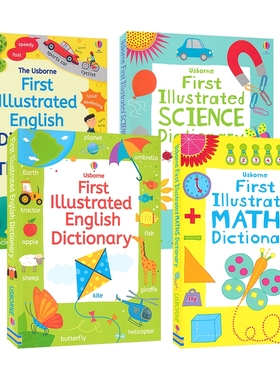 Usborne First Illustrated Science English Thesaurus Maths Dictionary 儿童英语图解词典 科学 数学 英语 同义词 英文原版进口
