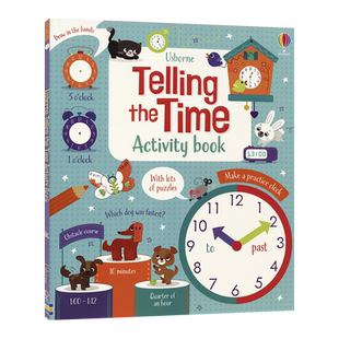 Usborne Telling the Time Activity Book(Maths Activity Books) 时间认知活动书 少儿数学启蒙 时间概念 英文原版进口儿童图书