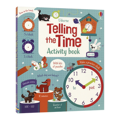 Usborne Telling the Time Activity Book(Maths Activity Books) 时间认知活动书 少儿数学启蒙 时间概念 英文原版进口儿童图书