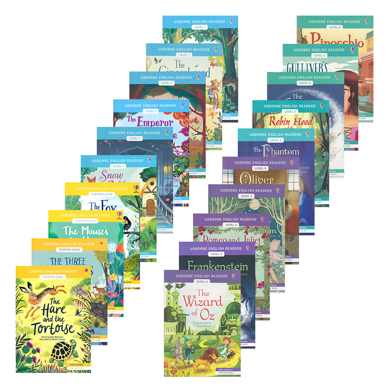 Usborne English Readers Starter Level 小读者系列 分级阅读 入门级 金鱼 小鸡里肯 太阳与风 狐狸与鹳 经典童话故事 英文原版