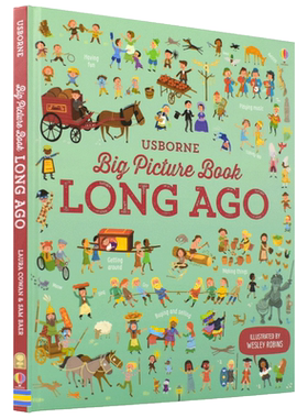 Usborne Big Picture Book Long Ago 尤斯伯恩 大画册 很久很久以前 儿童英语读物3-6岁 历史绘本维京罗马史诗 英文原版进口图书