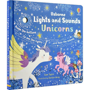 Usborne Lights And Sounds - Unicorns 独角兽 发光发音书 儿童英语启蒙 低幼纸板书 0-3岁 亲子读物 英文原版进口图书