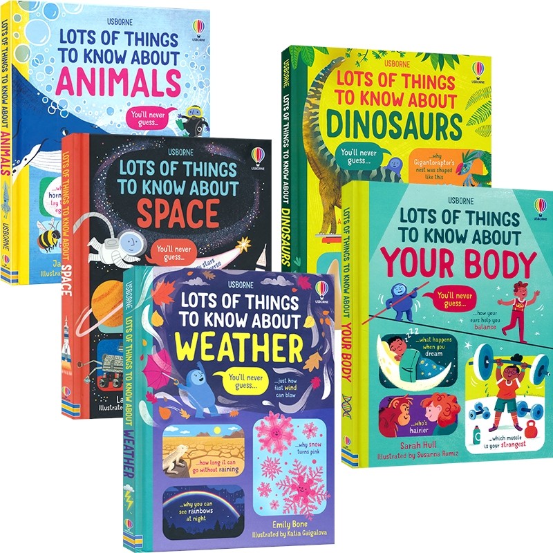 Usborne Lots of Things to Know About 尤斯伯恩 关于动物人体天气恐龙太空需要知道的事情 儿童百科读物 英文原版进口图书,书籍/杂志/报纸,儿童读物原版书,淘宝优惠券,粉丝福利购,淘宝优惠卷