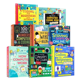Usborne Computers and Coding Python Scratch 电脑和计算机编程 网站搭建 零基础入门 网络信息安全 儿童百科读物 英语原版图书
