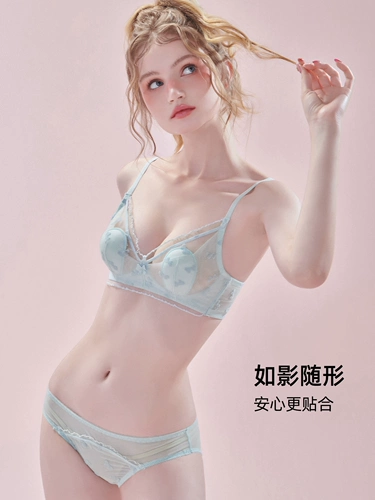 Кролик, сексуальное нижнее белье, легкий и тонкий бюстгальтер без косточек, бюстгальтер-топ для кормящих грудью, комплект, французский стиль, по фигуре