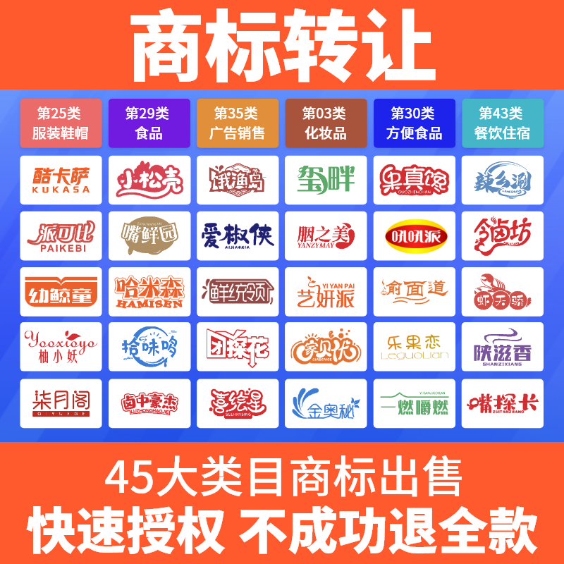 商标转让购买精品商标特价买卖