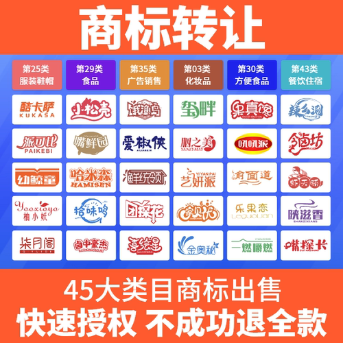 商标转让购买精品商标特价买卖
