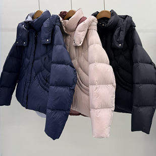 【白鸭绒】中年女装短款羽绒服秋冬装加厚外套